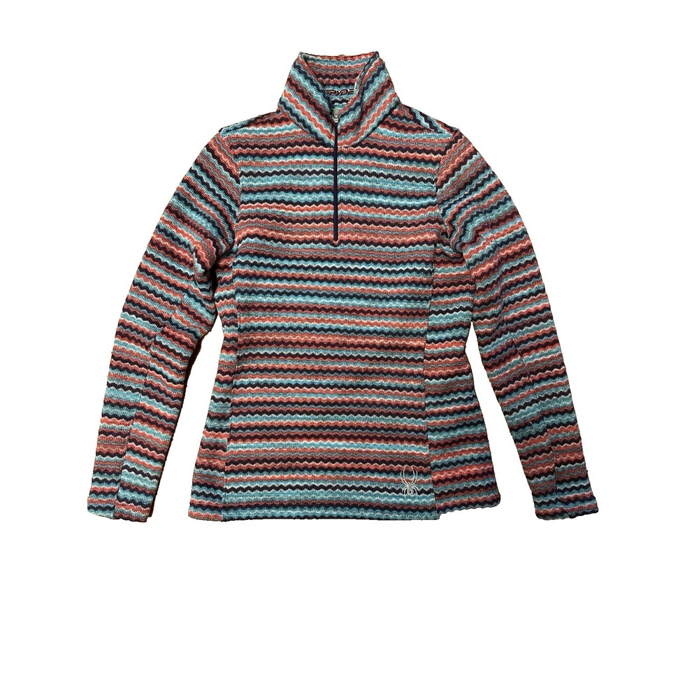 Spyder Women's Quarter Zip Multicolor Jacket Size 10